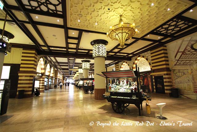 The mall is really huge and we got lost trying to find our way around. There are different décor themes in the many areas of the mall. Here is an Arabian theme.