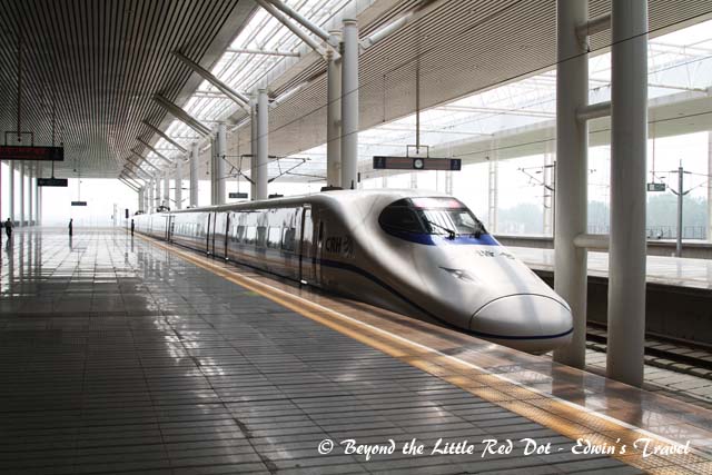 The Chinese high speed rail at Luoyang station.