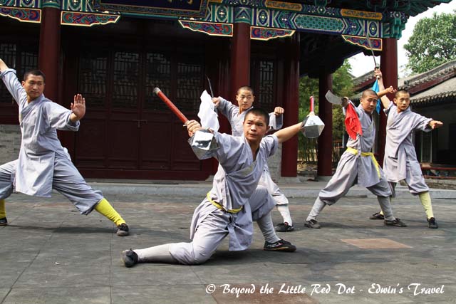 What we came to see - some kungfu. Yes, we had to pay again to watch the show.