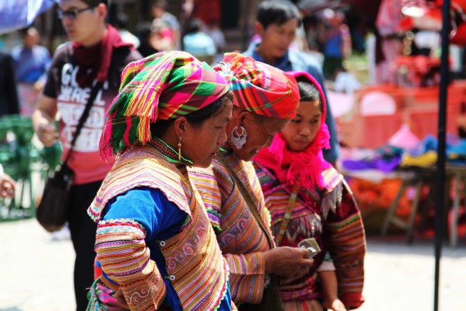 The Flower H'mong are famous here because of their colorful ethnic costumes.