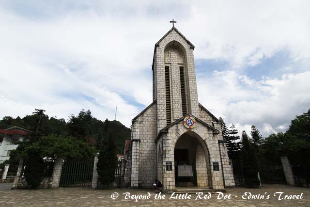 The Holy Rosary Church which built by the French in the 1930's. This is centerpiece of Sapa. Next to it you will find the town amphitheater.