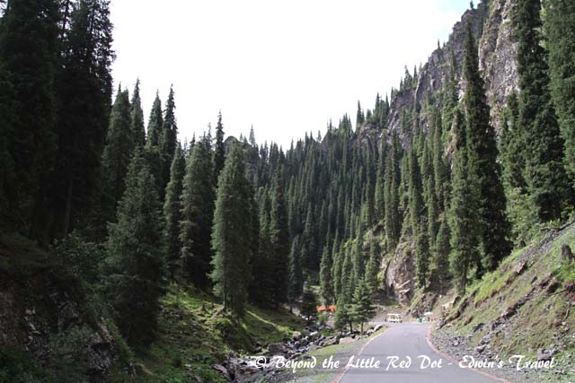 We rode our horses for a few kilometers into the valley.