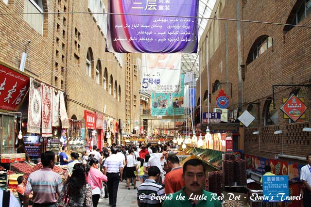 Inside the International Bazaar, a very big place and you can shop for whatever you want from the region including Russian imported stuff.