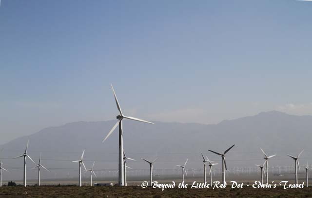 We passed by a massive wind farm along the way to Turpan. It just stretches for miles and miles.