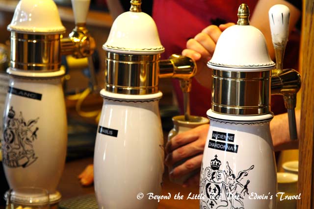 Mustard on tap. You can buy all flavours of mustard here.