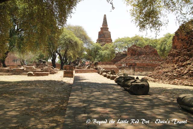 A brief respite from the midday heat under the shade of banyan trees.