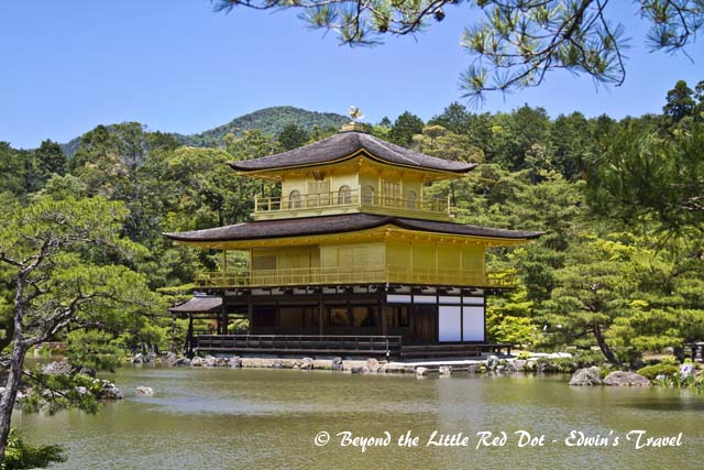The Golden Pavilion as it is called. The top 2 floors are covered in gold leaf. Of course nobody is allowed to touch the building.