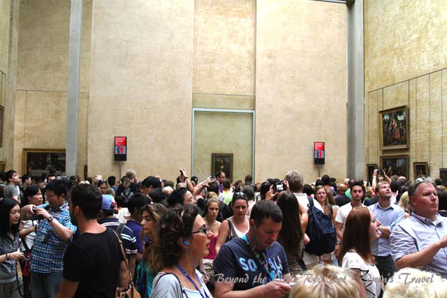 But everyone comes mainly to see the most famous painting, the Mona Lisa. You have to fight through the crowd just to catch a glimpse of it, protected behind bullet proof glass.