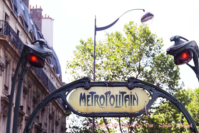 Just look for the Metro signs that indicate a subway station entrance.