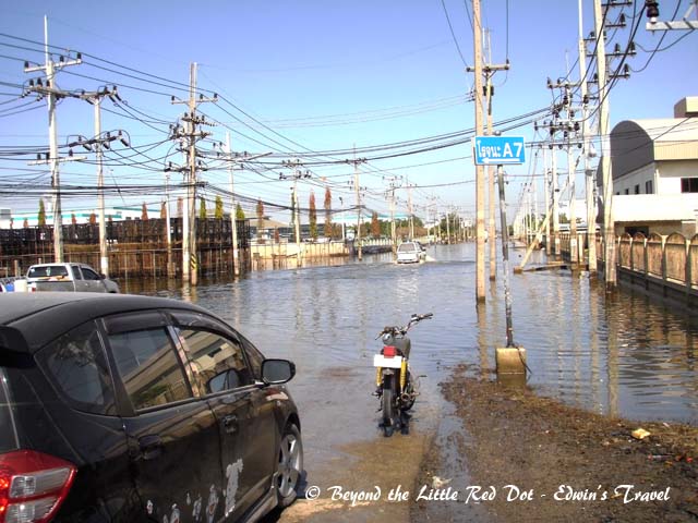 The road became impassable except to larger vehicles like trucks and buses.