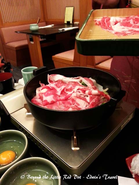 We had a sumptuous sukiyaki dinner.