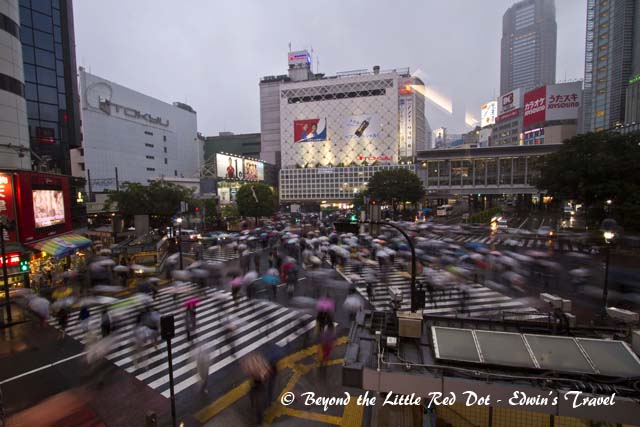 The mad rush at Shibuya intersection.