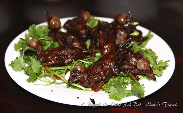 On another night we had some local Vietnamese food. How about some fried sparrows?