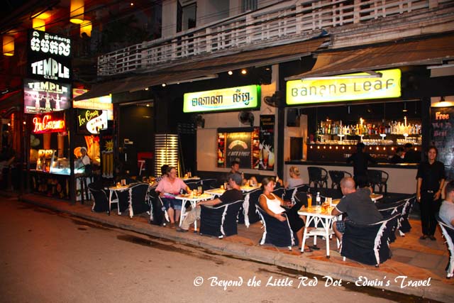 Al fresco dining along the street.