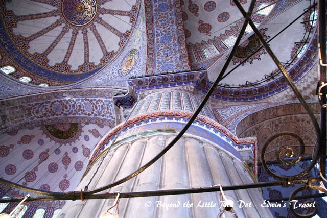 A look at the interior of the Blue Mosque.