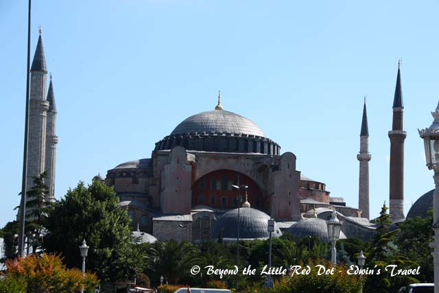 A short walk across from the Blue Mosque was the Hagia Sophia. This is the most well known landmark in Istanbul.