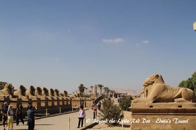 Rows of Sphinxes line the main path to the temple.