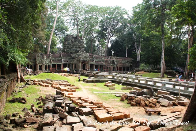 The entrance to Ta Prohm. There was much reconstruction work going on when we were there.