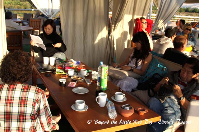 4 days to relax on a floating hotel. This has to be one of my better tours where we are not waking up early in the morning to rush somewhere. There are cabanas on the roof deck where you can sit and relax.