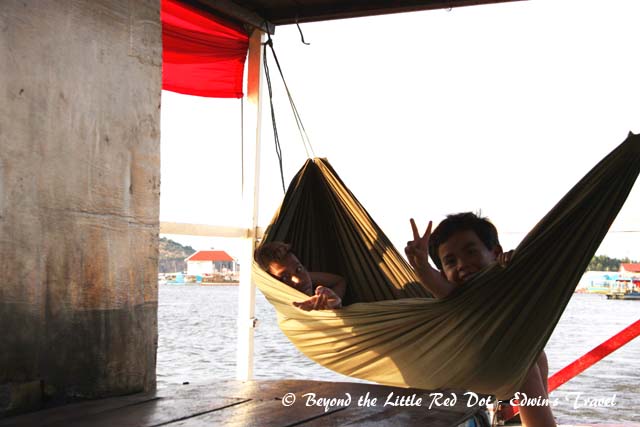 The boat captain's kids. They all live on the boat.