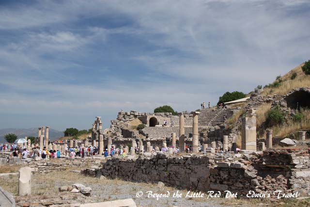 Entering the ruins of Ephesus.