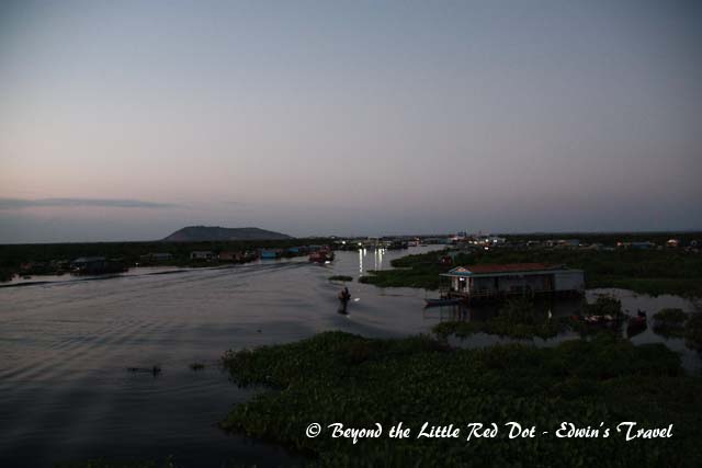 Watching dusk fall over the lake.