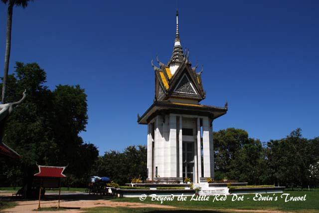 The memorial at the Killing Fields.