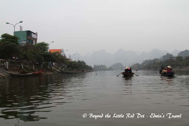 And off we go in a little row boat...