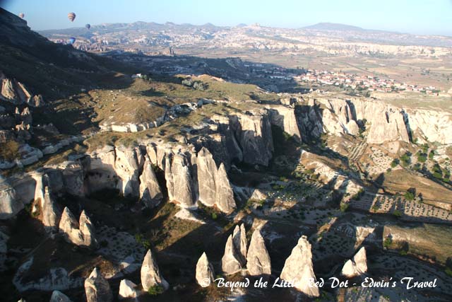 Looking at the fairy chimneys that make Cappadocia famous.