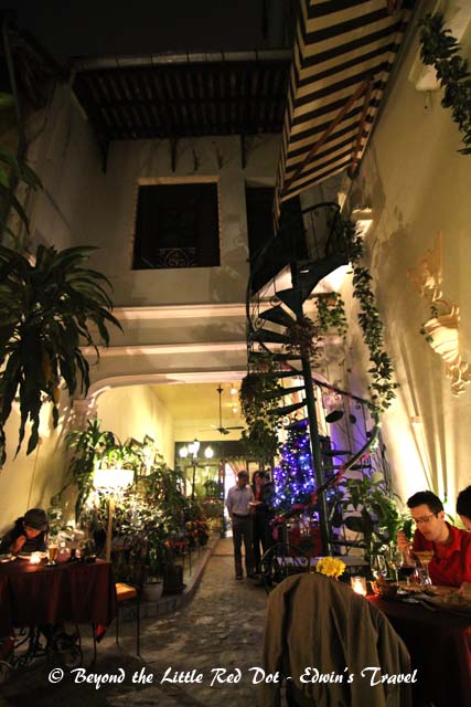 Having our French dinner at Green Tangerine.