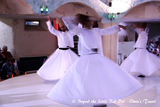 We also watched a performance by the whirling dervishes. This is actually a religious performance.