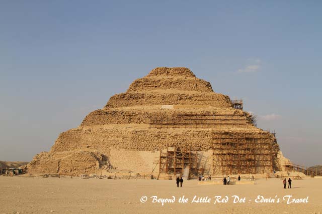 Next we visited the Stepped Pyramid in Saqqara. This is the first pyramid built in Egypt. Its uses a stepped design instead of the slope.