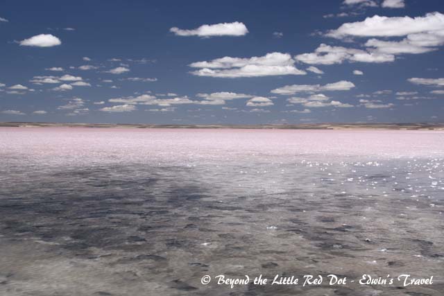 Salt is mined from the lake for consumption.