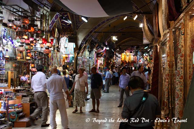One of the covered streets of the Grand Bazaar.