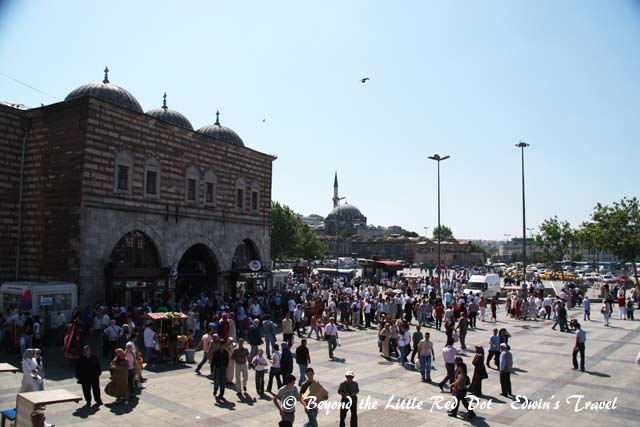 The spice bazaar is part of a mosque and also near to the ferry point.