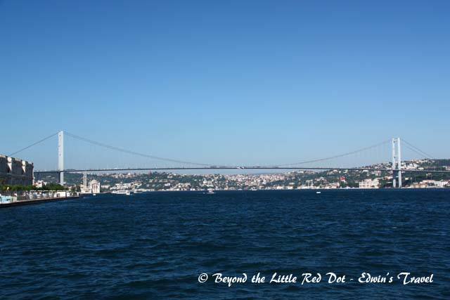 The Bosporus Bridge that connects Asia and Europe together.