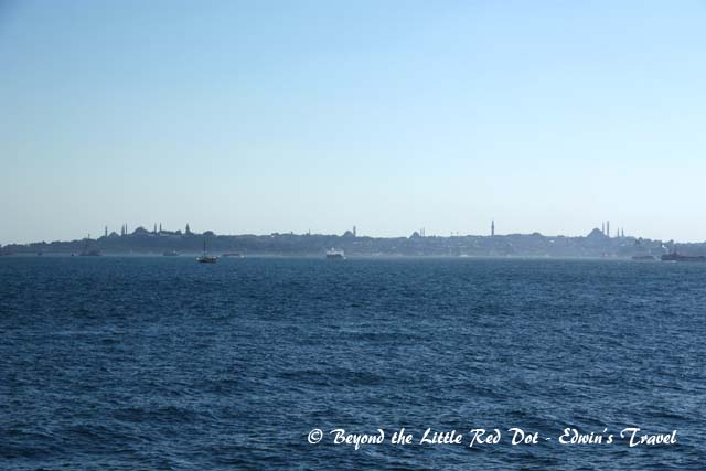 In the distance we can see the skyline of Istanbul. 