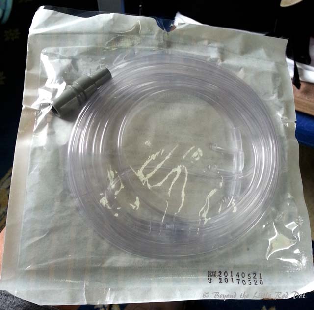 Each of us was given an oxygen breathing tube for personal use.