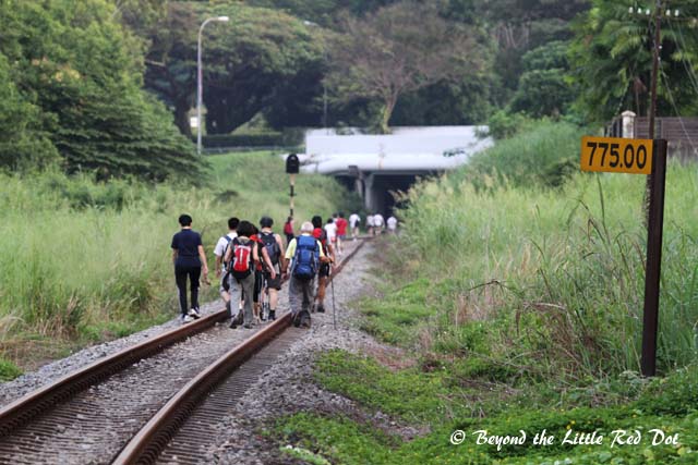 I had walked 1km based on the distance markers. More people were walking ahead. I guess I wasn't the only one who had the same idea.