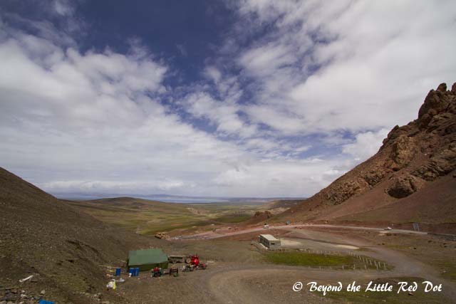 Lake Namtso is a saltwater lake at 4,720m above sea level. 
