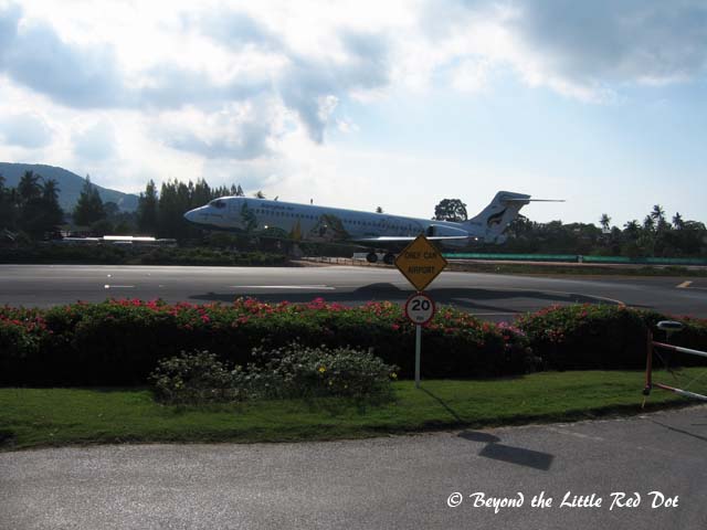 You can watch your plane land in front of you.