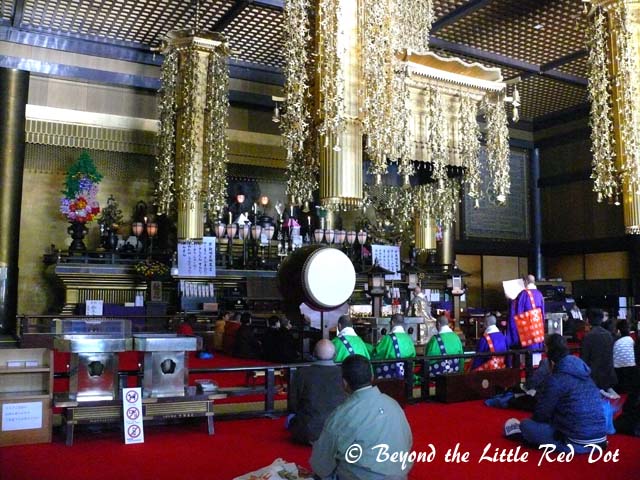 There was some sort of prayer ceremony going on.