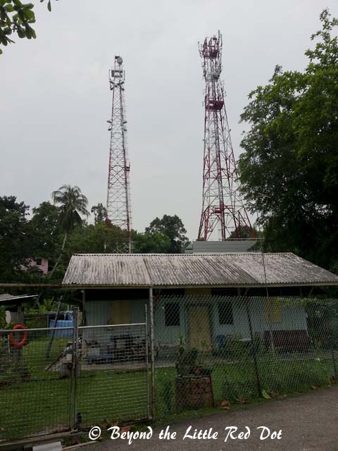 The most prominent structure on Pulau Ubin is the costal radar and radio towers.