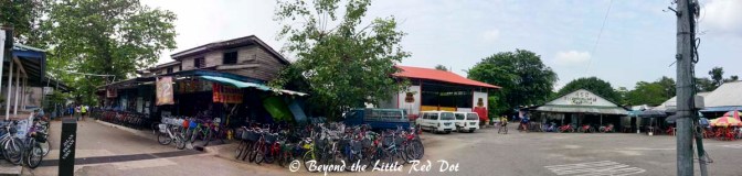 A panorama view of Ubin village. This is the village centre.