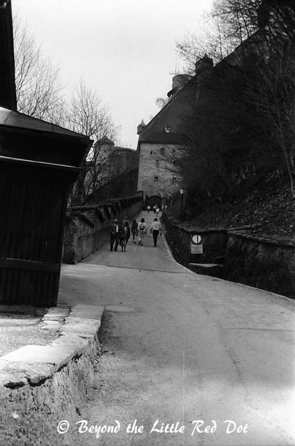 The last bit before you enter the main gate is quite steep.