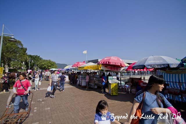 The seafront of Sai Kung. We visited on a weekend and it was crowded, but not like what you see in Hong Kong.