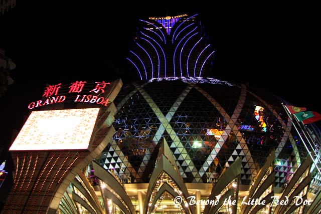 The Grand Lisboa casino and hotel. This is the jewel of Asia's casino tycoon, Stanley Ho.