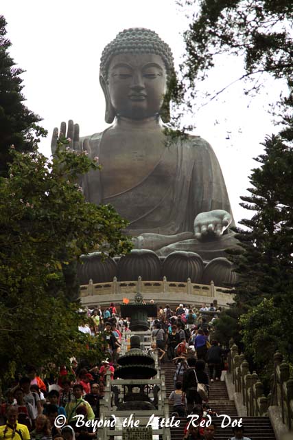 Even with the bad weather it was still crowded.