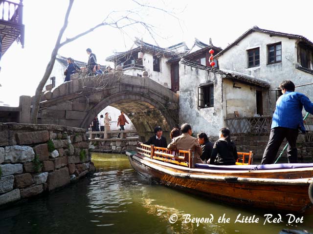 Just like in Venice, you can take a boat ride for a fee.