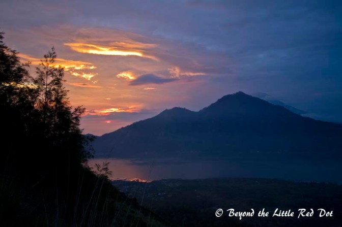 We settled for watching the sunrise from the side of Mt Batur instead.
